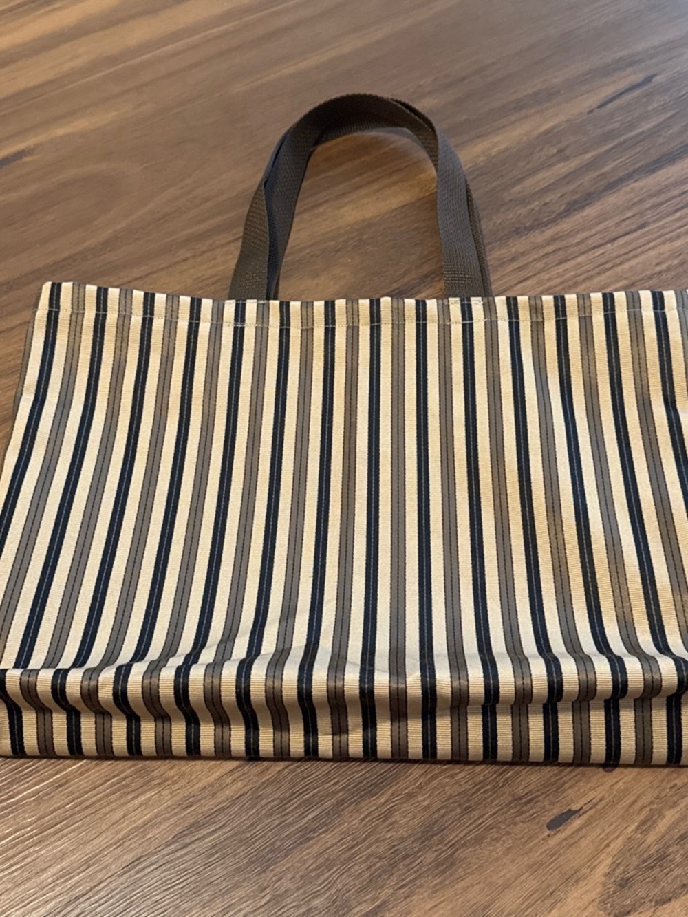 Vertical Striped Cotton Tote